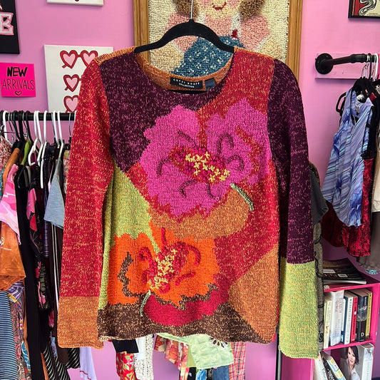 Crazy Horse colorful knit sweater